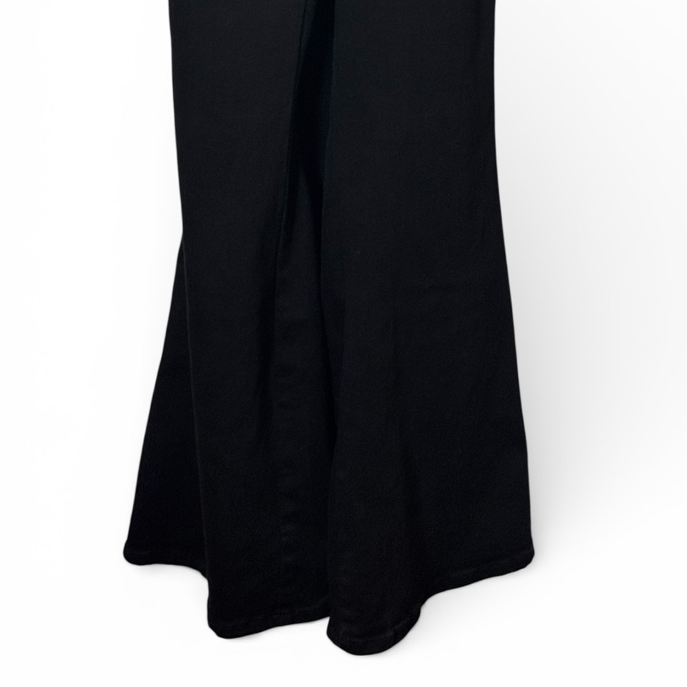 Judy Blue Tummy Control Retro Flare Black Overalls Denim Jumpsuit Size Large - Picture 15 of 16